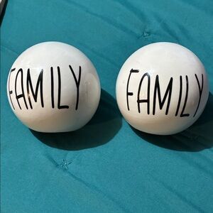 White Ceramic Family Orbs